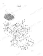 hitachi-ex40-2-excavator-parts-catalog-p1b8-1-2-chassis-parts-1.webp Hitachi EX40-2 exploded view diagram of the main frame assembly, including mounting plates, bolts, and swing bearing components.