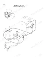 hitachi-ex40-excavator-parts-catalog-p1b7-1-3-page-37.webp Hitachi EX40 oil cooler piping diagram showing connections between the tank, swing device, center joint, and control valve.