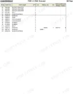 hitachi-ex40-excavator-parts-catalog-p1b7-1-3-page-4.webp Hitachi EX40 excavator parts list table for counterweight components including bolts, washers, shims, and rubber seals.