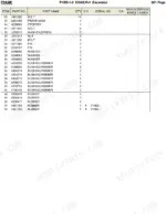 Hitachi EX40UR-2 parts list table for main frame components, including bolts, nuts, washers, and rubber bushings.