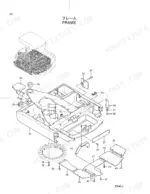 hitachi-ex45-2-hydraulic-excavator-parts-catalog-p1be-1-2-chassis-parts-1.webp Hitachi EX45-2, EX40-2 exploded view diagram of the main frame, swing bearing, and undercarriage cover components.