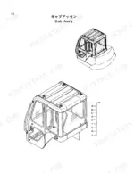 hitachi-ex45-excavator-parts-catalog-p1bd-1-1-cab-parts-175.webp Hitachi EX45 parts catalog page 175 showing an exploded view diagram of the operator cab assembly components.