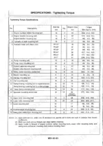 hitachi-ex45-excavator-service-manual-km510e-01-torque-218.webp Hitachi EX45 tightening torque specifications table for engine, hydraulic, swing, and undercarriage mounting bolts.