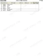 hitachi-ex50u-excavator-parts-catalog-p1av-1-2-chassis-parts-193.webp Hitachi EX50U parts list table for track frame components including covers, bolts, and washers.