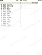 hitachi-ex50u-excavator-parts-catalog-p1av-1-2-engine-parts-6.webp Hitachi EX50U engine parts list table showing switches, sensors, fan, muffler, brackets, and hardware components.