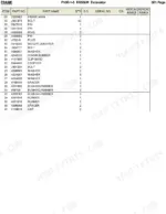 hitachi-ex50ur-excavator-parts-catalog-p10e-1-5-parts-list-2.webp Hitachi EX50UR parts list table for main frame components including bolts, pins, counterweight, and rubber bushings.