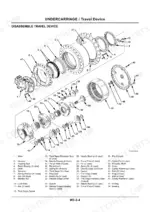 hitachi-ex550-5-to-ex600lch-5-hydraulic-excavator-service-manual-chassis-parts-194.webp Hitachi EX550-5, EX600H-5, EX550LC-5, EX600LCH-5 exploded view diagram for disassembling the travel device undercarriage.