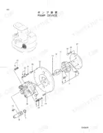 hitachi-ex55ur-hydraulic-excavator-parts-catalog-p1bg-1-2-hydraulic-parts-24.webp Hitachi EX55UR exploded view diagram of the pump device assembly showing pump, coupling, and mounting components.