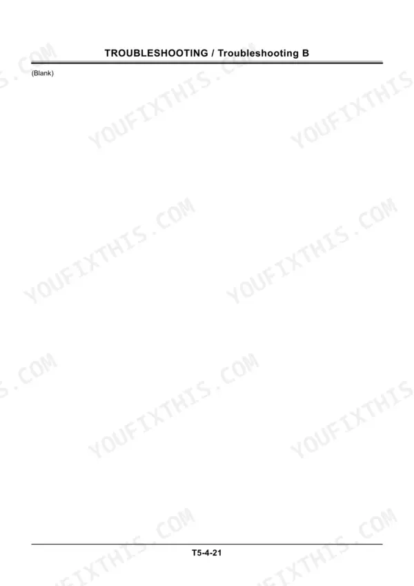 Hitachi EX60-5 repair manual - TROUBLESHOOTING / Troubleshooting B