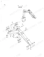 hitachi-ex8-2-hydraulic-excavator-parts-catalog-p1a1-1-1-boom-parts-109.webp Hitachi EX8-2 exploded view diagram of boom assembly showing pins, bushings, seals, and mounting hardware components.