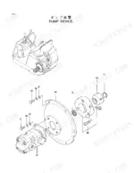 hitachi-ex8-2-hydraulic-excavator-parts-catalog-p1a1-1-1-hydraulic-parts-19.webp Hitachi EX8-2 exploded view diagram of the pump device showing hydraulic pump, coupling, and mounting hardware.