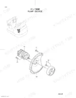 hitachi-ex8-2b-excavator-parts-catalog-p1ag-1-2-chassis-parts-1.webp Hitachi EX8-2B pump device exploded view showing hydraulic pump, mounting plate, and coupling components.