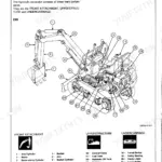 Hitachi EX8, EX22, EX12, EX30, EX15, Excavator component diagram showing front attachment, upperstructure, and undercarriage.