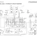 Hitachi ZAXIS27U-2 to 4TNV106(T) hydraulic circuit diagram showing control valves, pilot valves, and cylinders for ZAXIS30U-2/35U-2.