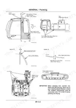 hitachi-zaxis450-to-zaxis460lch-hydraulic-excavator-workshop-manual-w16j-e-01-maintenance-57.webp Hitachi ZAXIS450, 450H, 450LC, 450LCH, 460LCH painting diagram showing color codes for cab, steps, and undercarriage components.