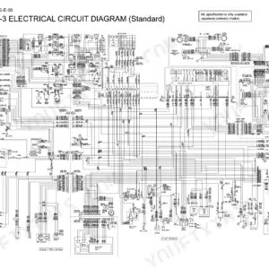 Hitachi ZX40U-3, 40U-3, 40U-3F, 50U-3, 50U-3F, ZX 50U-3, ZX40U-3F, ZX50U-3F, ZX27U-3, ZX30U-3, ZX35U-3 standard electrical circuit diagram