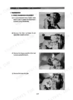 hyundai-hl730-7-wheel-loader-service-manual-procedures-86.webp Hyundai HL740-3 transmission disassembly procedure showing filter, charge pump, and cross-over pipe removal.