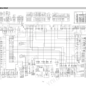 Hyundai HL740-3 electrical circuit wiring diagram showing switches, relays, and harness connectors.