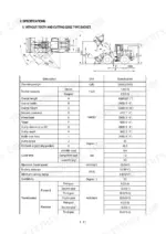 hyundai-hl750-wheel-loader-service-manual-specs-11.webp Hyundai HL750 wheel loader specifications table and dimensional diagram for bucket and machine operating metrics.