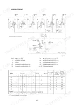 hyundai-hl757-7-wheel-loader-service-manual-system-diagram-33.webp Hyundai HL757-7 hydraulic circuit diagram, valve block control, and proportional valve clutch engagement table.