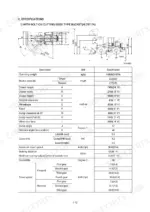 Hyundai HL757-7A, HL757XTD-7A, HL757TM-7A wheel loader specifications table with dimensional diagram and travel speeds.