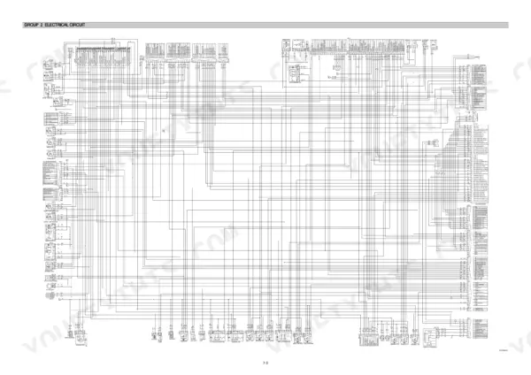 Hyundai HL757-7A, HL757XTD-7A, HL757TM-7A electrical circuit diagram showing MCU, relays, and harness connections.