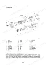 hyundai-hl780-9-hl780xtd-9-wheel-loader-service-manual-exploded-view-132.webp Hyundai HL780-9, HL780XTD-9 exploded view of brake and fan gear pump structure with numbered parts list.
