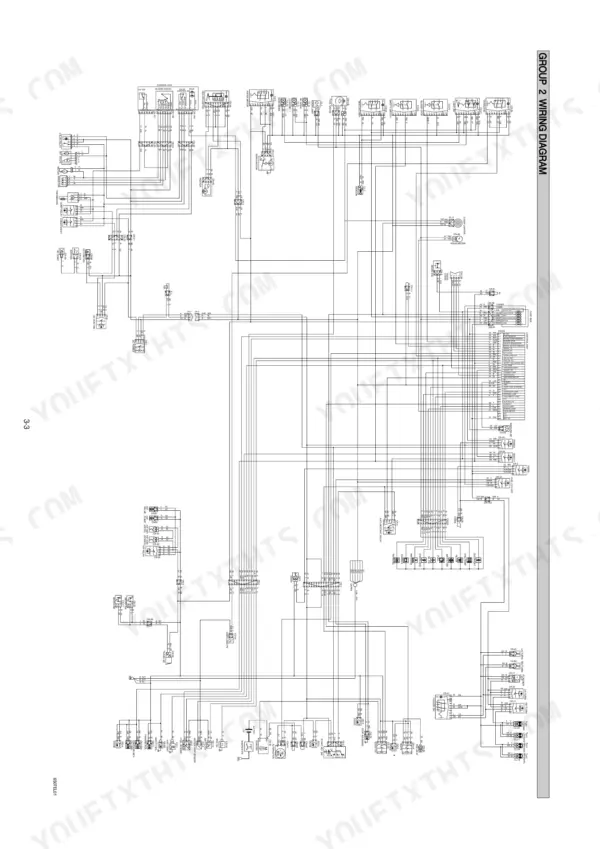 Hyundai HSL650-7 electrical wiring diagram showing fuse box, control unit, switches, and relay connections.