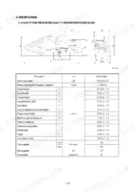 hyundai-r170w-7-wheel-excavator-shop-manual-specs-11.webp Hyundai R170W-7 specifications table and dimensional diagram for boom, arm, and dozer blade configuration.