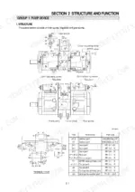 hyundai-r170w-7-wheel-excavator-shop-manual-system-diagram-26.webp Hyundai R170W-7 pump device structure diagram, hydraulic circuit, and port size specification table.