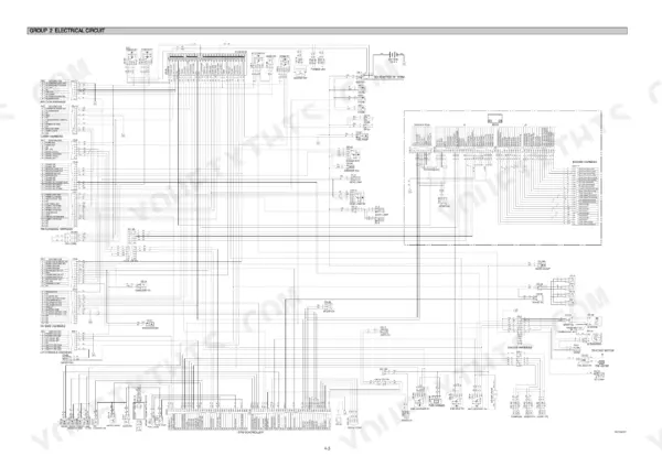 Hyundai R180LC-7A, R180NLC-7A electrical circuit wiring diagram showing ECU, engine harness, and component connectors.