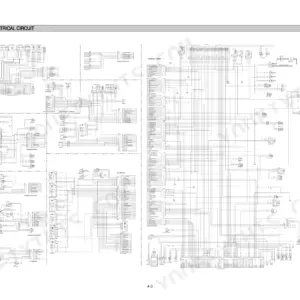 Hyundai R210LC-7H, R220LC-7H electrical circuit wiring diagram showing harness connections and fuse box layout.