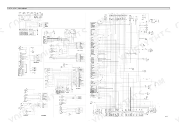 Hyundai R320LC-7 electrical circuit wiring diagram showing cabin, RH, LH, and pump harness connections and pinouts.