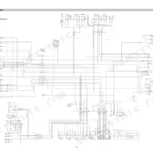 Hyundai R35Z-7 electrical circuit wiring diagram showing relays, switches, fuse box, and monitor detail.
