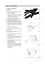 hyundai-r380lc-9-hydraulic-excavator-service-manual-procedures-375.webp Hyundai R380LC-9 pump device removal and install procedure with exploded view diagrams of suction tubes and pilot hoses.