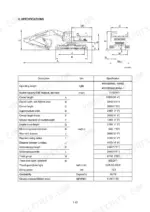 hyundai-r450lc-7-hydraulic-excavator-shop-manual-specs-11.webp Hyundai R450LC-7 excavator specifications table with dimensional diagram showing operating weight and machine dimensions.