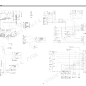 Hyundai R450LC-7 electrical circuit wiring diagram showing AC, heater, wiper, cabin, and RH harness connections.
