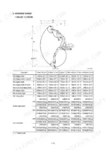 hyundai-r450lc-7a-r500lc-7a-hydraulic-excavator-service-manual-specs-23.webp Hyundai R450LC-7A, R500LC-7A working range diagram and specifications table for 7.06m boom and various arm lengths.