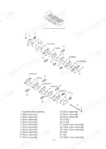 hyundai-robex-15-7-hydraulic-excavator-service-manual-exploded-view-51.webp Hyundai Robex 15-7 exploded view of the main control valve assembly, including block, relief valve, and O-ring components.
