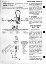 international-harvester-544-to-86-tractors-shop-manual-procedures-7.webp International Harvester 544, 656, 666, 686, Hydro 70, Hydro 86 exploded views of front tricycle and axle systems.