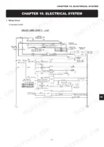 Iseki TG5330, TG5390, TG5470 electrical system wiring diagram showing battery, starter motor, and relay circuits.