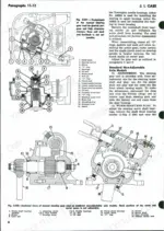 j-i-case-400-to-815b-tractor-shop-manual-exploded-view-5.webp J.i.case 400-815B manual steering gear exploded view, component diagrams, and adjustment procedures for worm shaft end play.