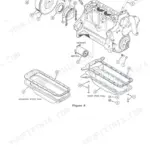 J I Case 450 CRAWLER engine block, flywheel, oil pan, and dry clutch exploded view diagram.