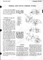 J.i. Case 500 Diesel, 600 Diesel, 600 LP-Gas, 900B Diesel, 900B LP-Gas, 500-600-900B manual steering gear exploded view and adjustment