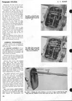 J.i. Case 500-600-900B manual: procedures for transmission overhaul, shifter assembly removal, and PTO drive shaft maintenance.