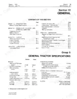 john-deere-1520-tractor-technical-manual-tm-1012-specs-5.webp John Deere 1520 technical manual section 10 table of contents and general tractor engine and capacity specifications.