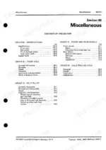 John Deere 1640, 1840, 2040, 2040S miscellaneous section contents covering front axle, belt pulley and wheels.