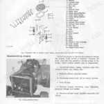 John Deere 200, 210, 212, 214 Lawn & Garden Tractor 400 Hydrostatic Tractors: Cylinder head, valve, and breather exploded view and engine disassembly steps.