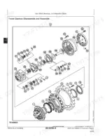 john-deere-200d-200dlc-excavator-repair-manual-tm10079-exploded-view-84.webp John Deere 200D, 200DLC travel gearbox exploded view showing axle shaft, bearings, and reduction gear components.