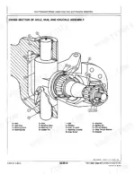 john-deere-210c-310c-315c-backhoe-loaders-repair-manual-tm-1420-exploded-view-76.webp John Deere 210C, 310C, 315C cross section diagram of non-powered wheel axle, hub, and knuckle assembly with parts list.
